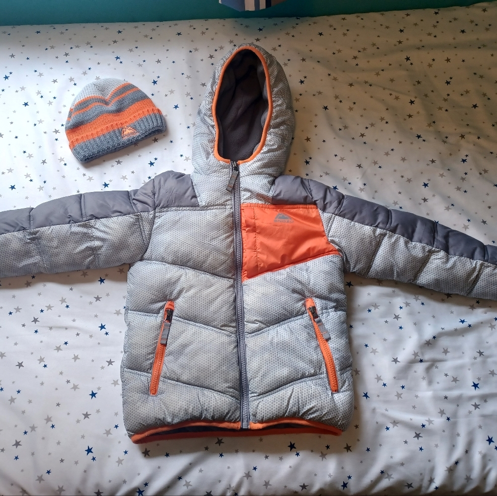 Snozu (6) Gray/Orange/White Camo jacket/coat